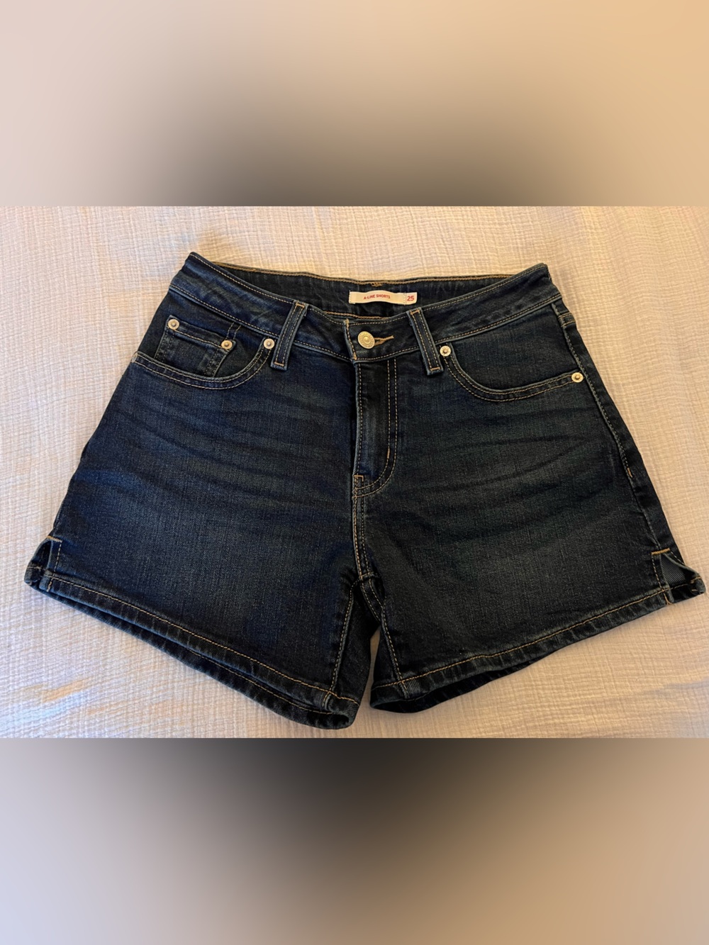 Levi's Dark Indigo Denim Jean Shorts